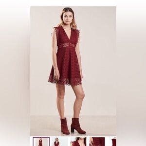 NWOT Sandro burgundy dress